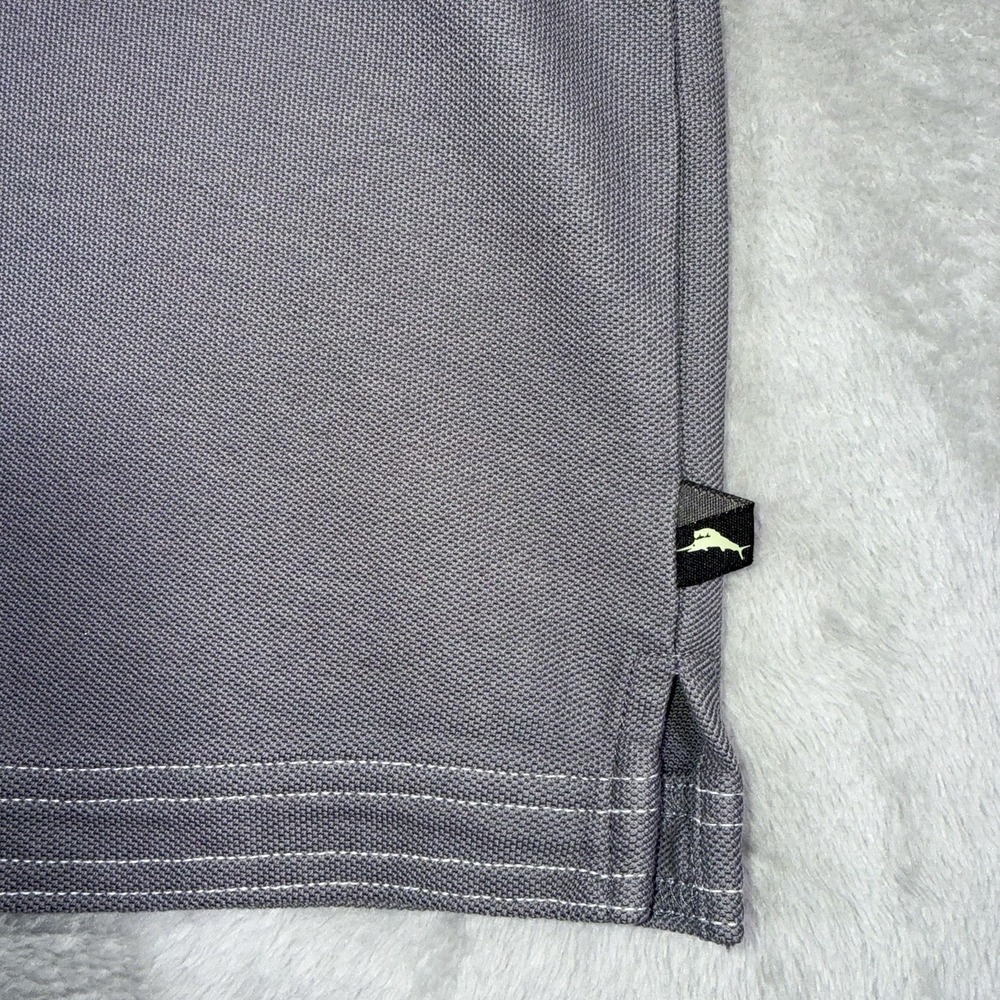 Tommy Bahama Polo Shirt Men's Large Gray Short Sleeve Beach‎ Coast Fishing - Picture 3 of 9